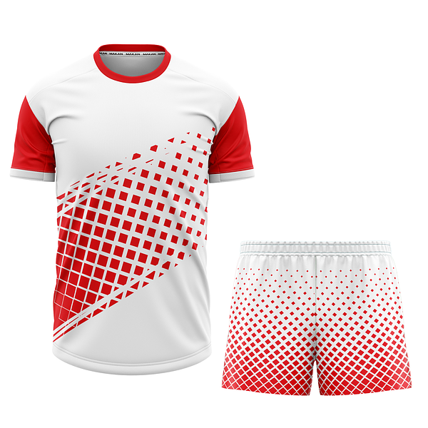 Bộ bóng chuyền Đỏ – Trắng halftone
